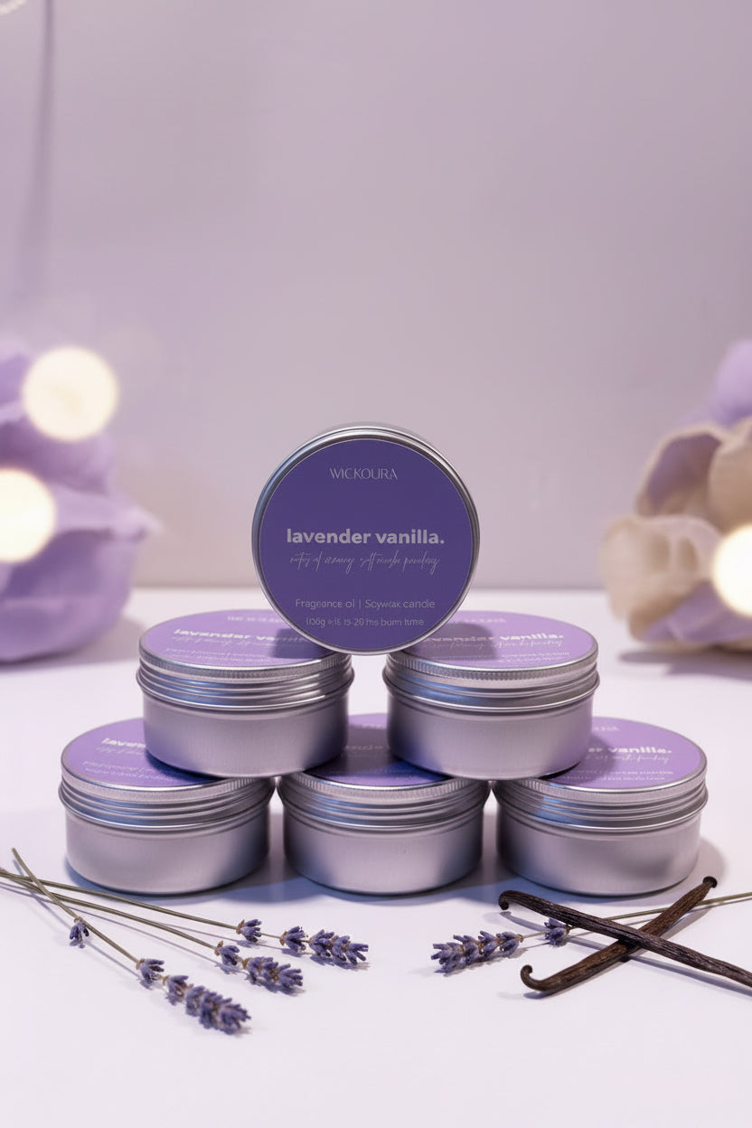Lavender Vanilla | 100g soy wax tin candle
