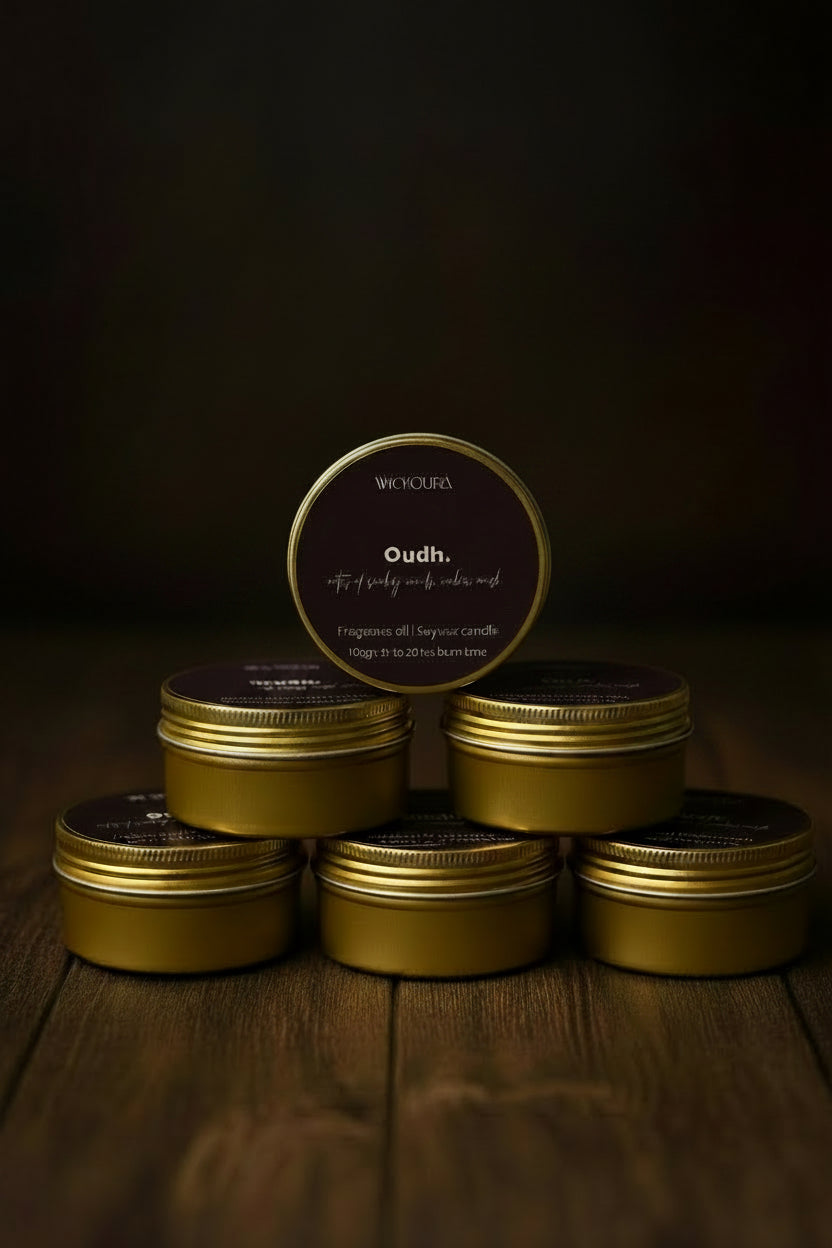 Oudh | 100g soy wax tin candle