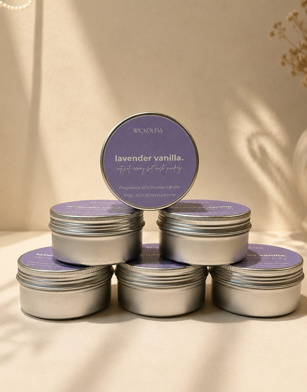 Lavender Vanilla | 100g soy wax tin candle