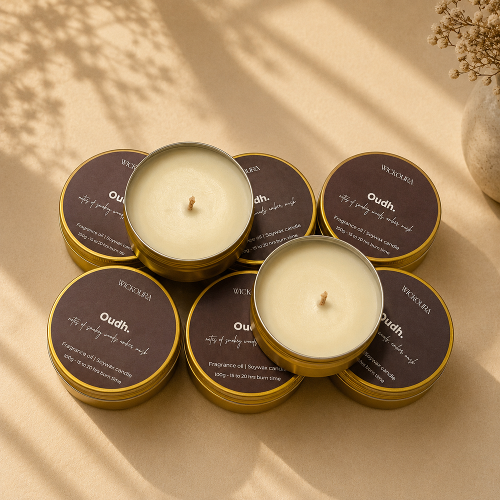 Oudh | 100g soy wax tin candle